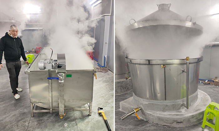 雅大釀酒設(shè)備蒸汽量大，節(jié)省燃料